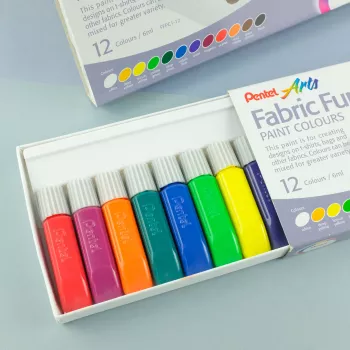 Pentel Arts FFPC1-12 Kangavärvide Komplekt, Segatud Värvid, 12 x 6 ml Tuubid