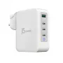 J5CREATE 130W GaN USB-C 4-Port Laadija - UK Valge Hall