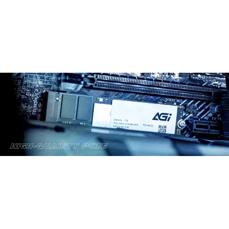 AGI TECHNOLOGY 512GB M.2 2280 PCIe Gen3 x4 NVMe SSD, 3000MB/s lugemiskiirus, 1400MB/s kirjutamiskiirus