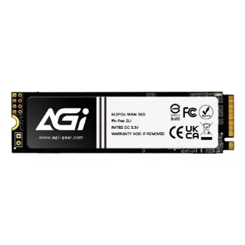 AGI TECHNOLOGY 2TB M.2 NVMe PCIe Gen3 x4 Sisemine SSD - 3200MB/s lugemine, 1700MB/s kirjutamine, 1200 TBW
