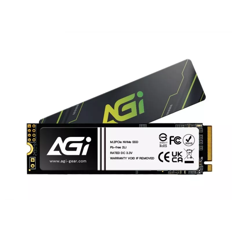 AGI TECHNOLOGY 1TB M.2 NVMe PCIe 4.0 SSD - 4700MB/s lugemine, 2800MB/s kirjutamine, 600TBW