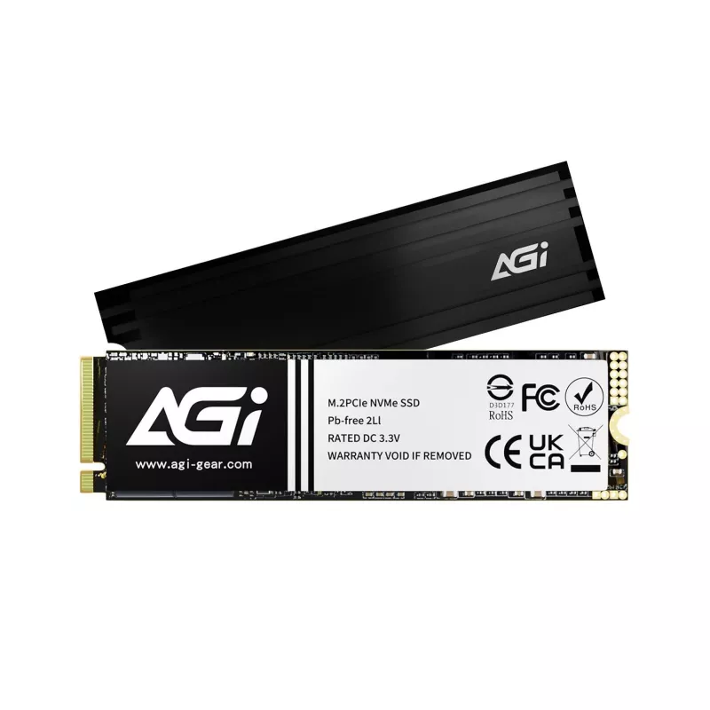 AGI TECHNOLOGY 1TB SSD M.2 NVMe PCIe Gen4x4 - 7400MB/s lugemiskiirus, 5200MB/s kirjutamiskiirus, 750TBW