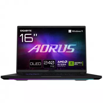 GIGABYTE AORUS MASTER 16 8XJJ4DEE64SP - 16 inch QHD OLED 240 Hz ekraan, AMD Ryzen 9 8940HX, 32GB RAM, 1TB SSD, NVIDIA GeForce RTX 5070 Ti, Windows 11 Pro
