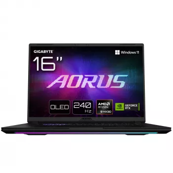 GIGABYTE AORUS MASTER 16 6YJM5DEE65SP - 16 inch QHD OLED 240 Hz ekraan, AMD Ryzen 9 9955X3D, 32GB RAM, 2TB SSD, NVIDIA GeForce RTX 5080, Windows 11 Pro