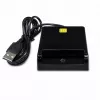 iLike 4-in-1 USB Smart Card Reader with SIM, SD & Micro SD Support, CAC Reader for ID Cards, Bank Cards, eID and Memory Cards Black
