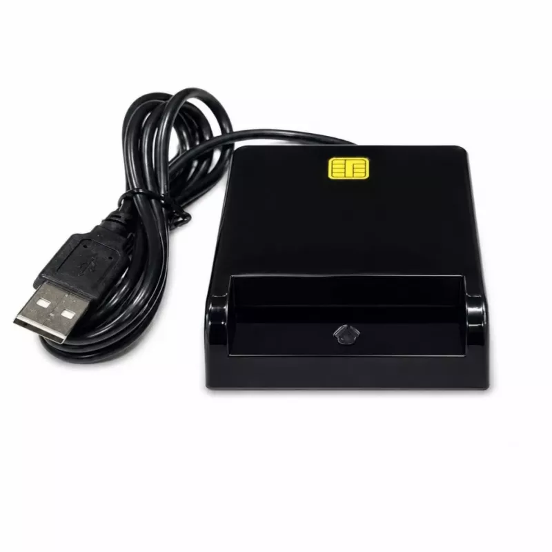 iLike 4-in-1 USB Smart Card Reader with SIM, SD & Micro SD Support, CAC Reader for ID Cards, Bank Cards, eID and Memory Cards Black