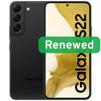Samsung Renewed Grade Factory-Sealed Galaxy S22 6.1 tolli 128GB 5G Must