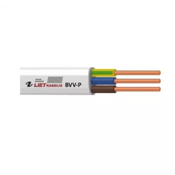 BVV-P 2x2.5 mm² lame toitekaabel valge 100 m