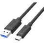 UNITEK USB 3.1 Type-A to Type-C kaabel 0,5 m must