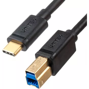 UNITEK USB-C to USB-B 3.0 Printeri kaabel 2m Must
