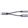 UNITEK USB-C 3,5 mm helipistiku ja USB-C 60W PD adapter (Space Grey)