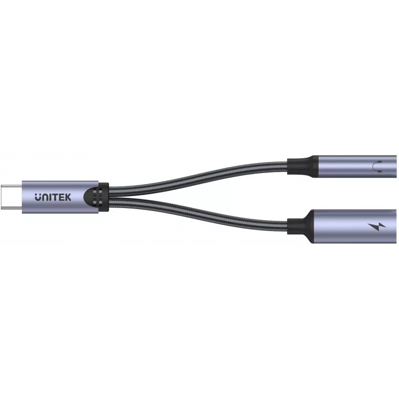 UNITEK USB-C 3,5 mm helipistiku ja USB-C 60W PD adapter (Space Grey)