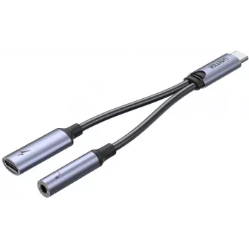 UNITEK USB-C 3,5 mm helipistiku ja USB-C 60W PD adapter (Space Grey)