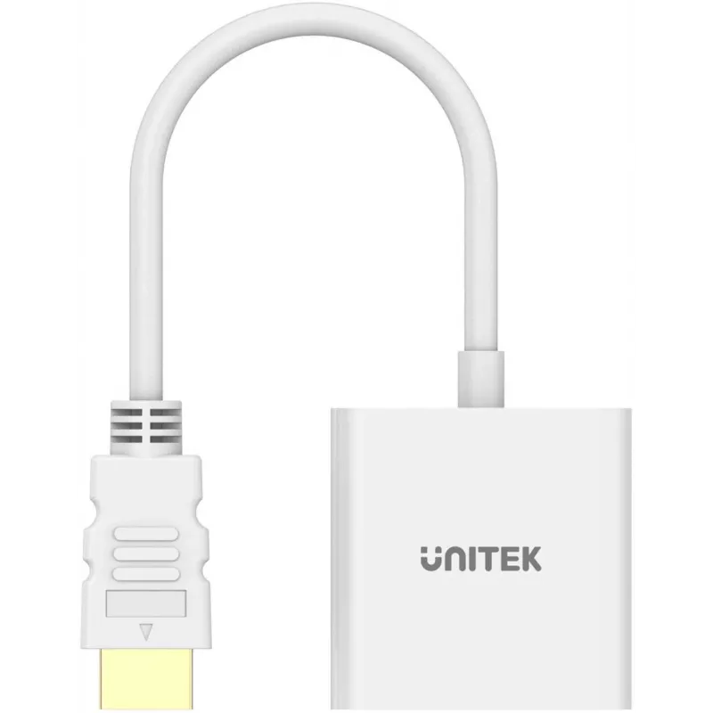 UNITEK HDMI to VGA Adapter, Full HD 1080p, 60Hz, White