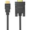 UNITEK HDMI-VGA kaabel, Full HD 1080p, 60Hz, 2m, must
