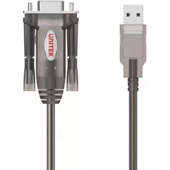 UNITEK USB-A to RS232 jadapordi muundurkaabel, DB9 isane, 1,5 m, must