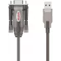 UNITEK USB-A to RS232 jadapordi muundurkaabel, DB9 isane, 1,5 m, must