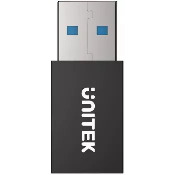 UNITEK USB-A andmeblokeerija adapter - ainult laadimine, must