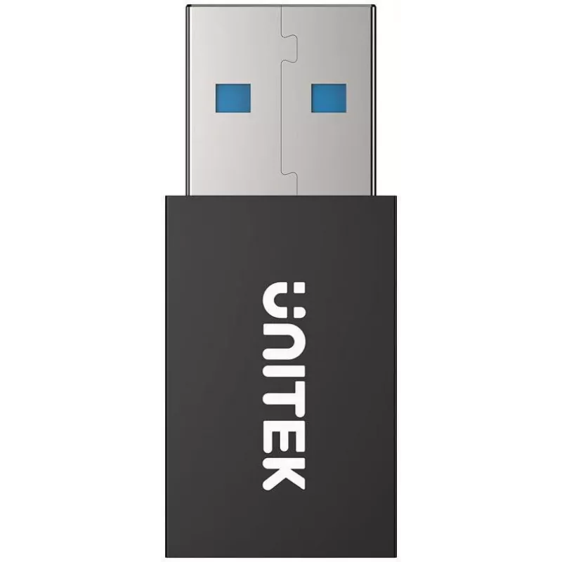 UNITEK USB-A andmeblokeerija adapter - ainult laadimine, must