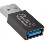 UNITEK USB-A andmeblokeerija adapter - ainult laadimine, must