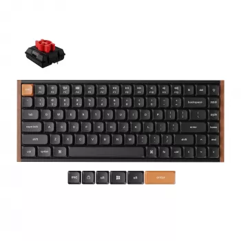 Keychron K3M-F1 75% Low-Profile mehaaniline klaviatuur, Gateron Red lüliti, RGB Hot-Swap, Bluetooth 5.1 ja USB-C, must