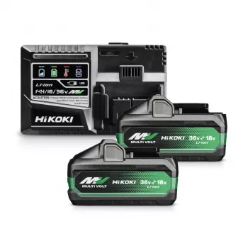 Hikoki 36V MultiVolt Aku 2.5Ah (2-pakk) koos kiirlaadijaga UC18YSL3