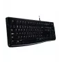 Logitech Keyboard K120 RU - Juhtmega USB täissuuruses Venemaa paigutusega, pritsmekindel, must