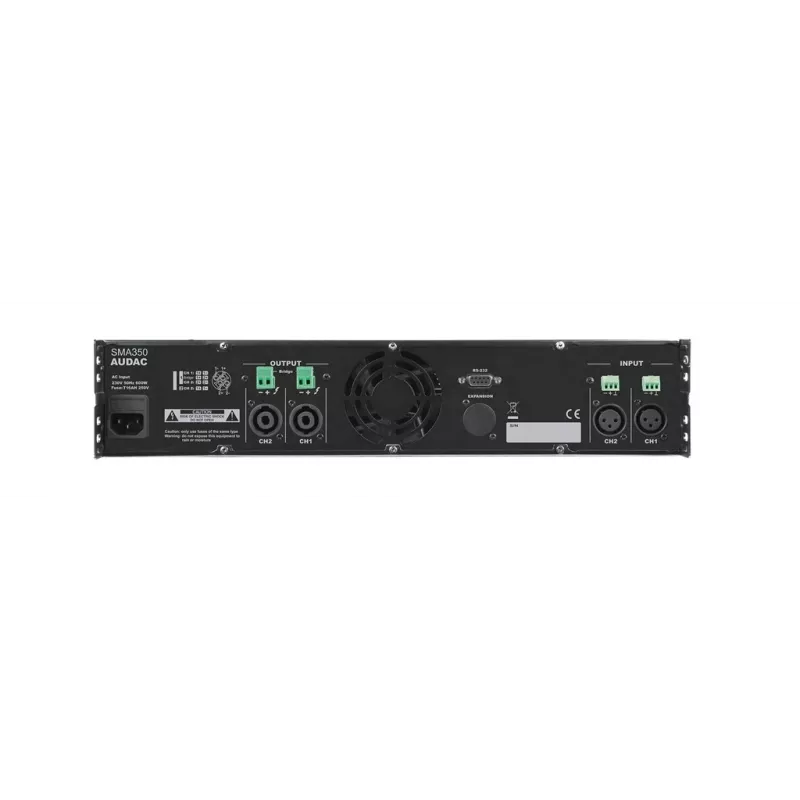 AUDAC SMA350 2-kanaliline Class-D helivõimendi 350W RMS kanali kohta (4 oomi) must