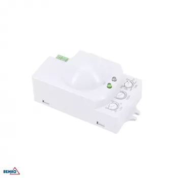 BEMKO Microwave Motion Sensor 1200W 360° IP20 Rectangular White