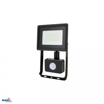 KAFLER KASTEL LED SMD Floodlight 20W 4000K 1640lm IP65 Must PIR-anduriga