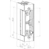 SCOT ES-S1224N Madalvoolu Sümmeetriline Elektromagnetlukk 12/24V AC/DC 3000N
