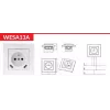 VCX WESA LC 13A Üksikpistikupesa USB-laadijaga Valge