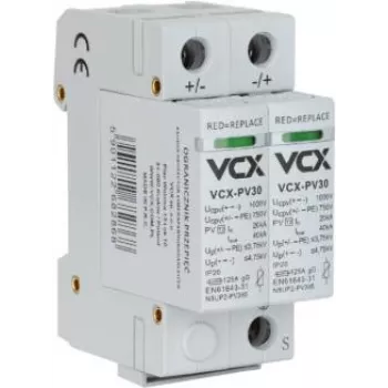 VCX DC C2P 1000V PV30 Piksekaitse Seade Tüüp 2 2P 1000V DC Fotogalvaanikasüsteemidele