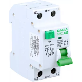GACIA SL6N RCBO 1P+N B16A 30mA Type AC Residual Current Circuit Breaker with Overcurrent Protection