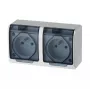 ELEKTRO-PLAST NASIELSK Hermes GNT Topeltilmakindel pistikupesa 16A IP44 suitsukattega 0322-01
