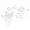 PSG 60.023 60mm ülemine liugvärava kronstein (2 rullikut)