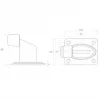 PSG 60.038 Värava puhverpiirik - EPDM kumm, must, 60x38mm