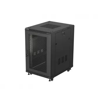 Lanberg 19-tolline 18U 600x800 mm must põrandal seisev kapp perforeeritud ustega (lamepakend)