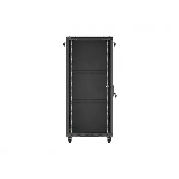 LANBERG 19 inch 27U Freestanding Server Rack Cabinet 600x1000 mm Black Tempered Glass Door (Flat Pack)