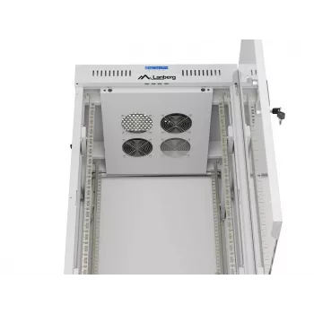 LANBERG 19 inch 22U põrandakapp 600x600 mm hall karastatud klaasuksega LCD-ekraaniga (lamepakend)