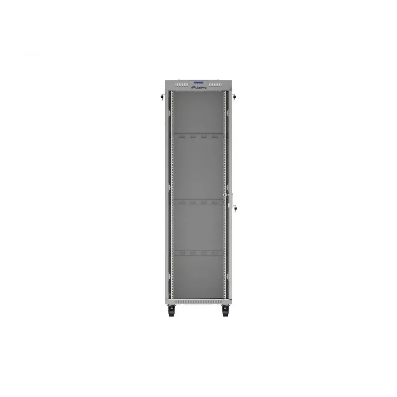 LANBERG 19 inch 42U põrandakapp 600x1000 mm hall karastatud klaasuksega LCD-ekraaniga isekoostatav