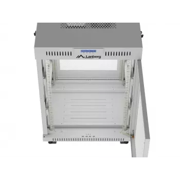 Lanberg 19 tolli 15U 600x800 hall põrandakapp koos perforeeritud ukse ja LCD-ekraaniga (tasapakend)