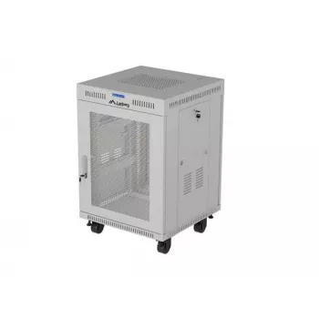 Lanberg 19 tolli 15U 600x800 hall põrandakapp koos perforeeritud ukse ja LCD-ekraaniga (tasapakend)