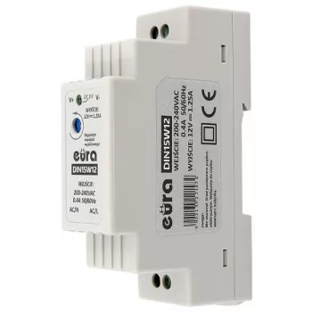 EURA DIN15W12 DIN Rail Toiteplokk 12V 1.25A 15W