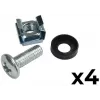 ATTE ADD-RACK2U1 2U 19-tolline riiulikinnitusadapter lihtsate kinnitusavadega, must