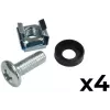 ATTE ADD-RACK2U2 Süvistatav kinnitusadapter 2U 19 inch riiulile, must