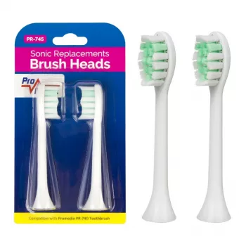 Asendusharjade komplekt Promedix PR-745 W Valge (4-pakk)