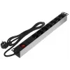 DELTA PD-7/RACK Toiteplokk 7 pistikupesa 19-tolline riiulikinnitus 1U Schuko Must