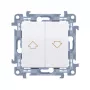 KONTAKT SIMON 10 Module White Shutter Control Button Arrow Screw Terminals 10A 250V