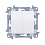 KONTAKT SIMON 10 Module White Push-Button Switch 2x 2Z Screw Terminals 10AX 250V